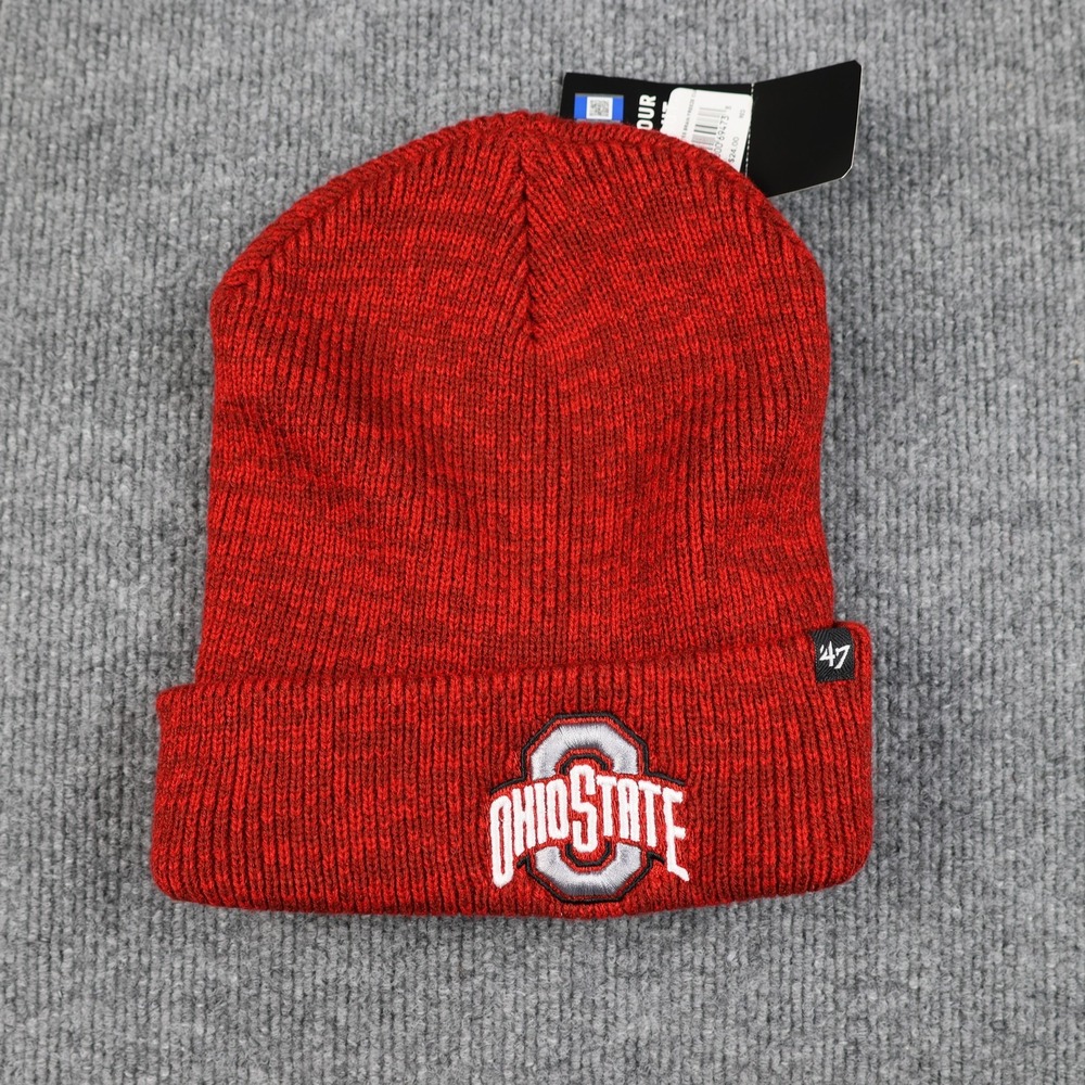 Ohio State Buckeyes Hat Beanie‎ Mens One Size Red College Football Knit Cuffed